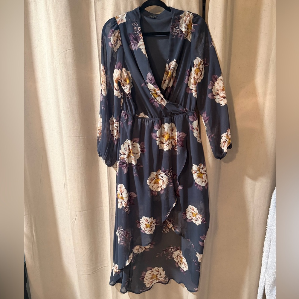Floral Hi Low Wrap Dress